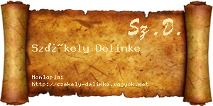 Székely Delinke névjegykártya