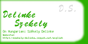 delinke szekely business card
